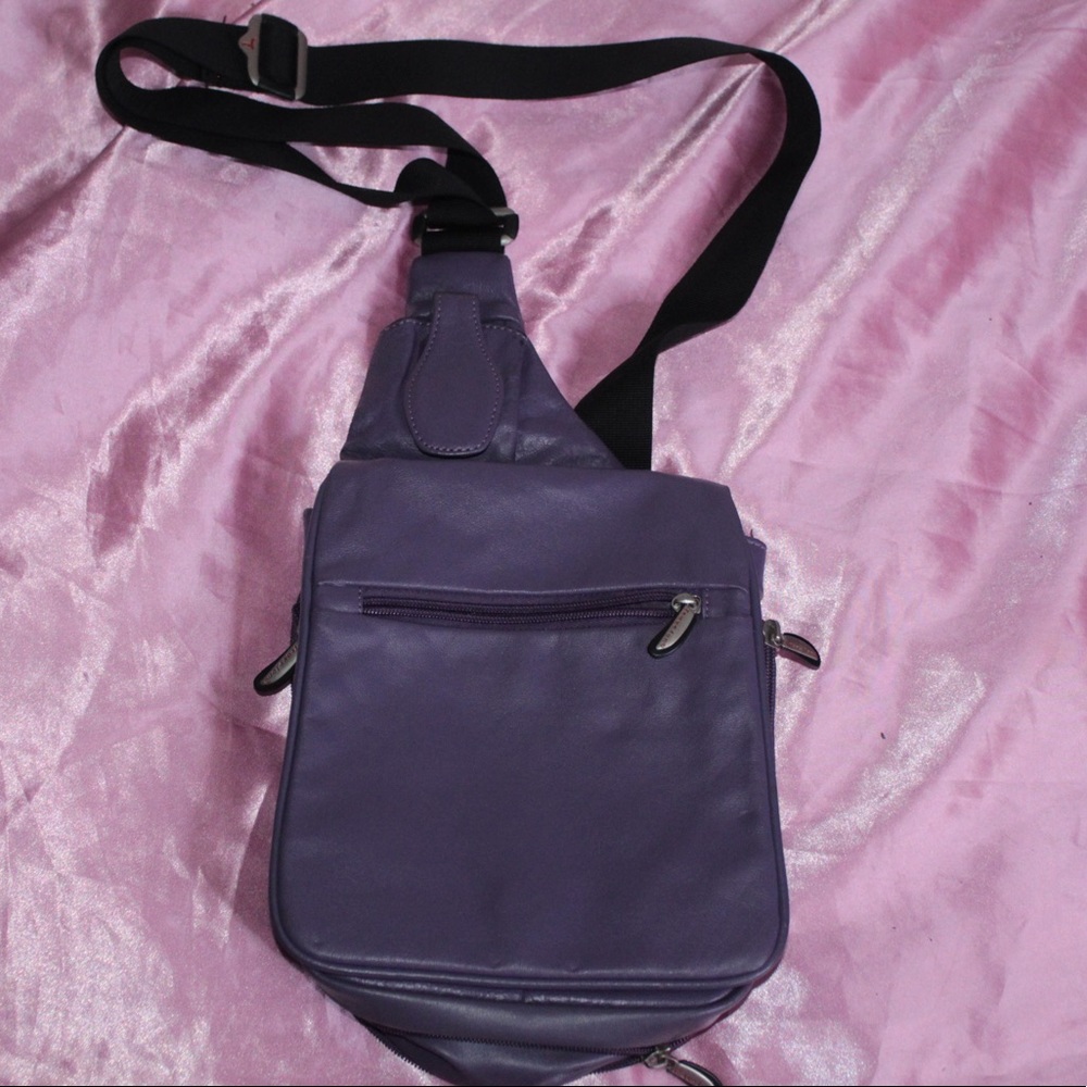 Purple Leather TravelOn Crossbody/Fanny Pack